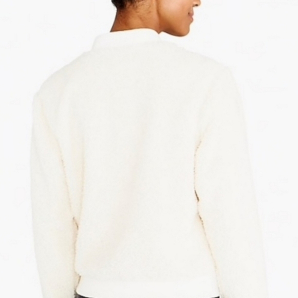 Jcrew Mercantile Cream Sherpa Bomber jacket XS - Picture 4 of 5